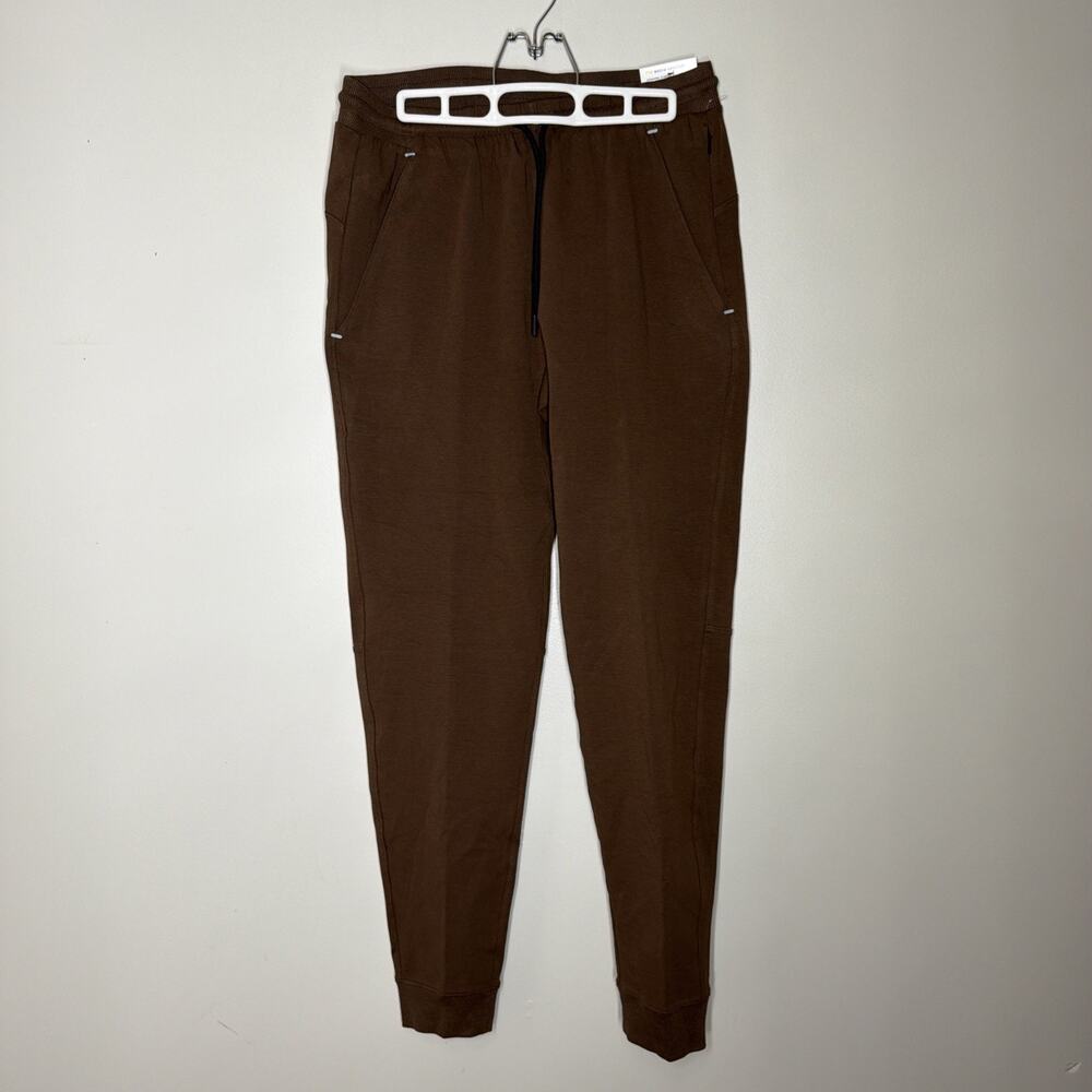Old Navy Jogger Sweatpants Womens Small Brown Four Way Stretch Pull On Cuffed